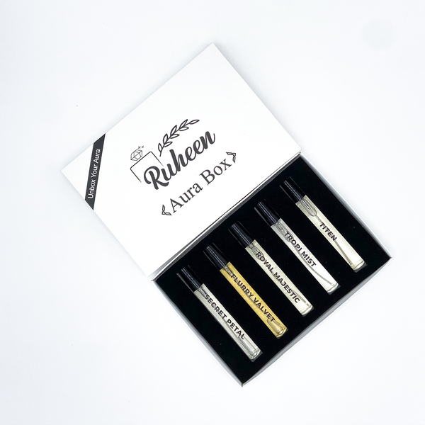 Ruheen Tester Box – Luxury Perfume Discovery Set (10 ML 5 Testers)